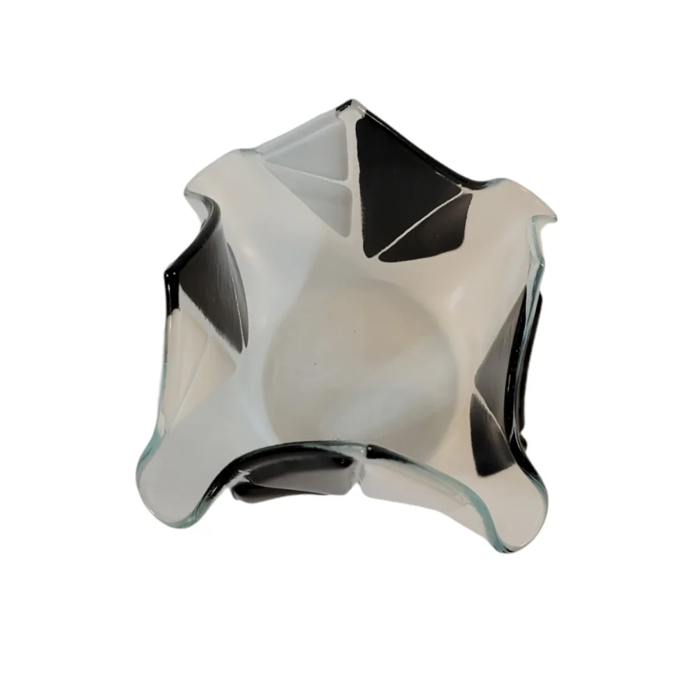 Modern Style Fused Glass Candle Holder